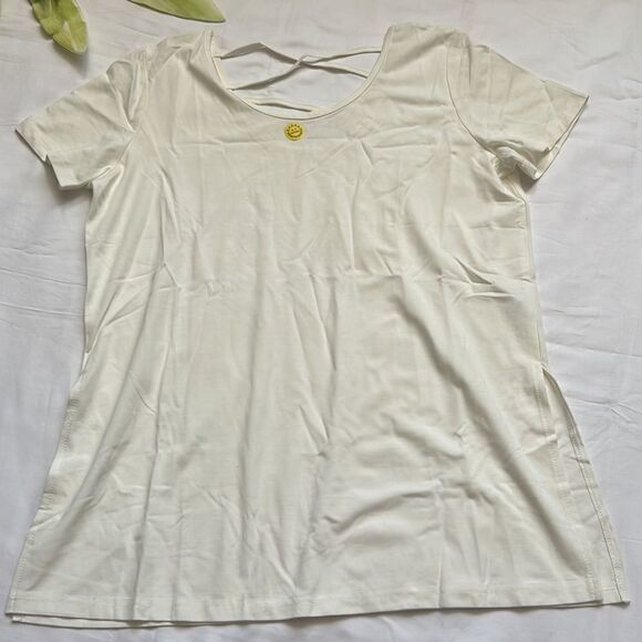 ⭐️nwt ALONG FIT Short-Sleeved T-Shirt Open Side Design⭐️ - Picture 8 of 12